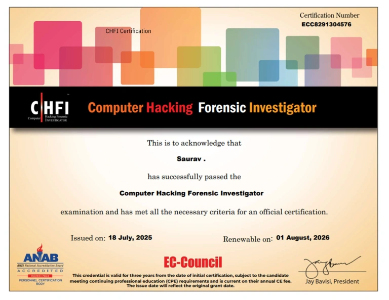 EC-Council Certificate 3